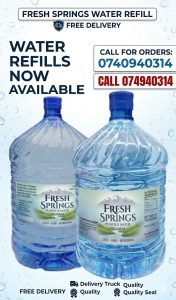 Fresh springs purified premium water 